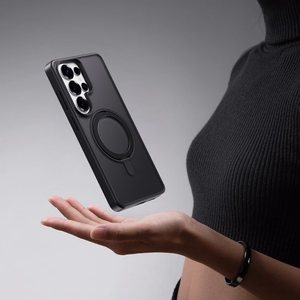 Rock Rotating Stand Soft Touch Series magneettinen Samsung Galaxy S26 Ultra:lle musta