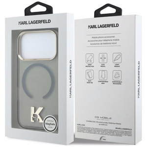 Karl Lagerfeld IML K Head Logo MagSafe Suojakuori iPhone 17 Pro Max:lle - Musta