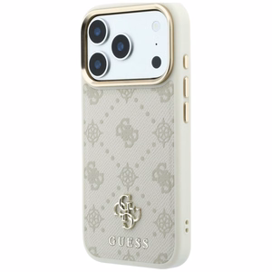 Guess Peony 4G Small Logo MagSafe-suojakuori iPhone 17 Pro / 18 Pro -malleille, beige