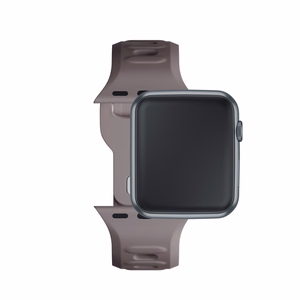 3mk-silikoniranneke Apple Watchille, 42/44/45/46/49 mm, Taupe, suuri koko