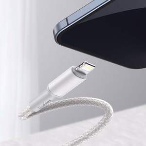 Baseus High Density Braided USB-C - Lightning kaapeli PD 20W 1 m (valkoinen) CATLGD-02