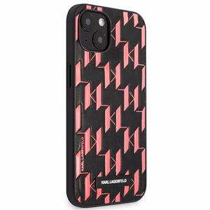 Karl Lagerfeld KLHCP13SMNMP1P iPhone 13 mini 5,4 "kovakotelo vaaleanpunainen / vaaleanpunainen Monogrammi plaketti