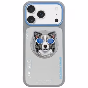 NIMMY Suojakuori GLASSES COOL DOG MagSafe-yhteensopiva iPhone 17 Pro:lle - harmaa