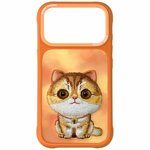 Nimmy Big Eyed Pet 2.0 Cat Suojakuori iPhone 17 Prolle - Oranssi