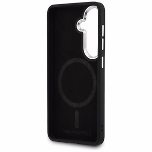 Karl Lagerfeld Embossed Ring RSG Logo MagSafe -suojakuori Samsung Galaxy S26+:lle - musta