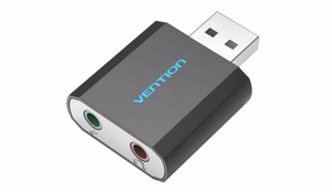 Vention USB Ulkoinen Äänikortti musta metallinen