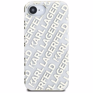 Karl Lagerfeld IML Repeat Logo Alkuperäinen Pussi iPhone 17e/16e:lle - Kultainen