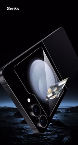 Benks Warrior HD karkaistu lasi Samsung Galaxy Z Flip 6:lle, musta