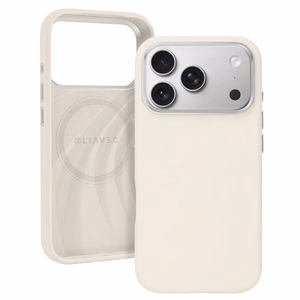 Liavec Silky suojakuori metallisella kamerakehyksellä Iphone 17 Pro -puhelimelle beige