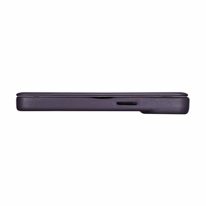 iCarer CE Premium Nahka Folio Case iPhone 14 Plus Magneettinen Flip Nahka Folio Case MagSafe Tumman violetti (WMI14220715-DP)