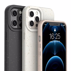 Eco Case Kotelo iPhone 12 Pro Max Silikonisuojus Puhelinsuoja Keltainen