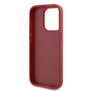 Karl Lagerfeld Diagonal Quilted Script Suojakuori iPhone 15 Pro:lle - punainen