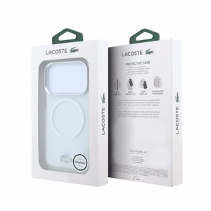 Case Lacoste IML Frosted Petit Pique Metal Logo MagSafe Apple iPhone 18 Pro Max
