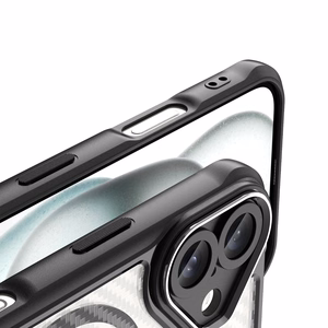Leading Series MagSafe Silikoninen Suojakuori iPhone 16 Plus:lle - Musta