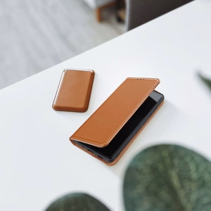 SMART PRO Book nahkainen Suojakuori XIAOMI Redmi Note 15 PRO 5G:lle ruskea