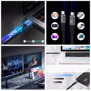 Wozinsky WPS-UY41S USB-C USB4 Kaapeli 40Gb/s 240W 1m 4K - musta