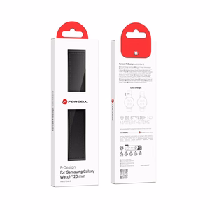 Hihna Samsung Galaxy Watch:lle Forcell F-Design FS20 magneettinen ekologinen nahka 20 mm musta