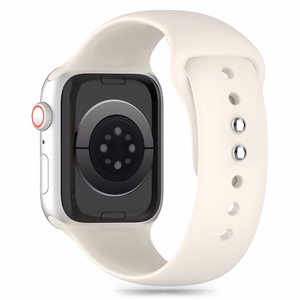 Tech-Protect Silikoninen Hihna Apple Watch 4/5/6/7/8/9/SE (38/40/41 mm) Starlight