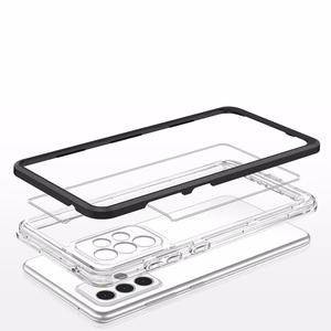 Kirkas 3in1 Kotelo Samsung Galaxy A73 Frame Cover Gel Musta