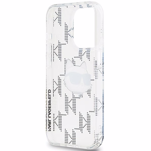 Karl Lagerfeld IML Choupette Head & Monogram suojakuori iPhone 15 Pro Max:lle - läpinäkyvä