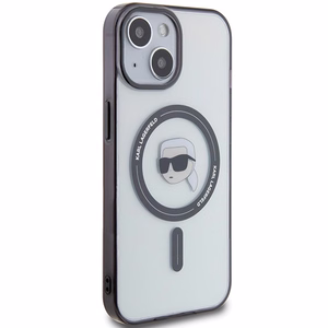 Karl Lagerfeld KLHMP15SHKHNOTK iPhone 15 6,1 läpinäkyvä kovakuori IML Karlin pää MagSafe