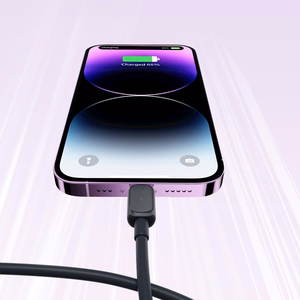 Joyroom Multi-Color Series A14 Lightning / USB-A 2.4A kaapeli 2m - musta