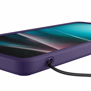 Spigen Ultra Hybrid MagFit MagSafe -suojakuori Samsung Galaxy S26 Ultra -puhelimelle, läpinäkyvä ja tummanvioletti (Deep Purple)