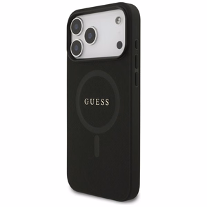 Guess Saffiano Classic Logo MagSafe Suojakuori iPhone 17 Pro Maxille - musta