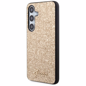 Guess Glitter Script case for Samsung Galaxy S24 - gold