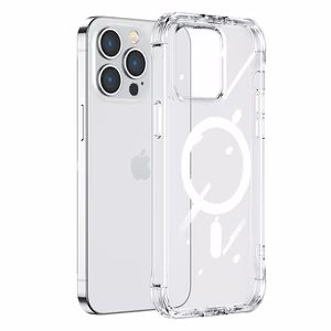 Joyroom Magnetic Defender Magneettinen suojakotelo iPhone 14 Plus panssaroitu kotelo koukuilla jalusta selkeä (MagSafe yhteensopiva)