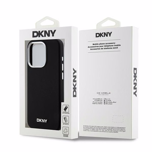DKNY iPhone 15 Pro 6.1" Musta Suojakuori Liquid Silicone Metal Logo MagSafe