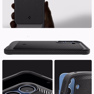 Spigen Rugged Armor Mag MagSafe suojakuori Samsung Galaxy S25 -puhelimelle - matta musta