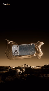 Benks Magnetic Armor Air Armor Grid Kevlar suojakuori Metal Frame 600D (0069) iPhone 17 Pro:lle oranssi