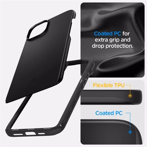 Spigen Thin Fit iPhone 15 Plus Suojakuori - Musta