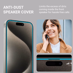 Crong EasyShield 2-Pack karkaistut näytönsuojalasit iPhone 16 Plus / 15 Plus -laitteelle, 2 kpl