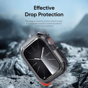 Dux Ducis TAMO Suojakuori Apple Watch series 10 46 mm:lle läpinäkyvä mustalla