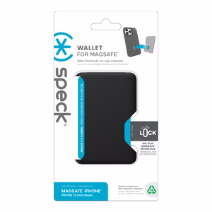 Speck ClickLock Wallet For MagSafe - Magneettinen MagSafe-lompakko (musta)