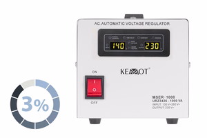 Automaattinen jännitteenvakain KEMOT MSER-1000 (1000 VA, servomoottori)