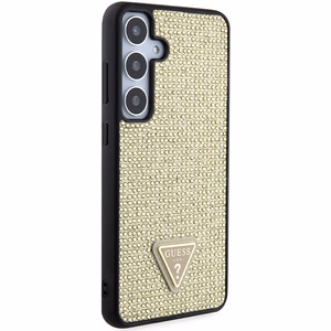 Guess Rhinestone Triangle suojakuori laitteelle Samsung Galaxy S24+, kullanvärinen