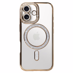 Bling MagSafe Suojakuori iPhone 17:lle kultainen