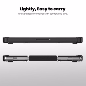 Tech-Protect SmartShell Pro Suojakuori Macbook Pro 14 M1 / M2 / M3 / M4 / M5 2021-2025:lle - Musta ja Läpinäkyvä