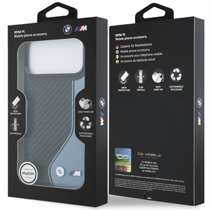 BMW M Carbon Logo MagSafe Suojakuori iPhone 17 Pro Maxille - sininen