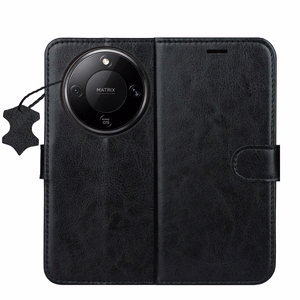 Smart Luxe nahkainen suojakuori Honor Magic 8 Lite musta