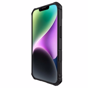 Nillkin CamShield Armor Pro Magneettinen kotelo iPhone 14 Plus MagSafe panssaroitu suojus jalusta rengas musta