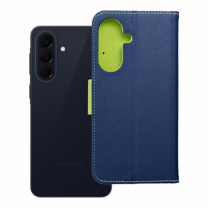 Flip-suojakuori Samsung A57:lle Fancy Book laivastonsininen / lime