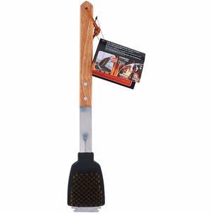 BBQ grill-cleaning brush with scraper, 44 cm