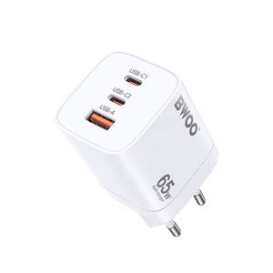 BWOO CDA147PD seinälaturi 65W 2x USB-C + USB-A valkoinen