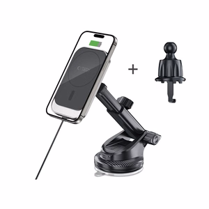 Tech-Protect MM15W-V9 auton pidike MagSafe:lla kojelautaan ja tuuletusaukkoon 15W - musta