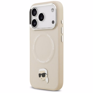 Karl Lagerfeld Karl Pin MagSafe suojakuori iPhone 17 Pro:lle - beige