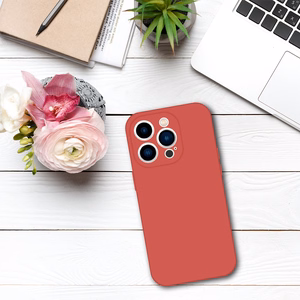 Tel Protect Silicone Premium iPhone 14 Prolle korallinpunainen